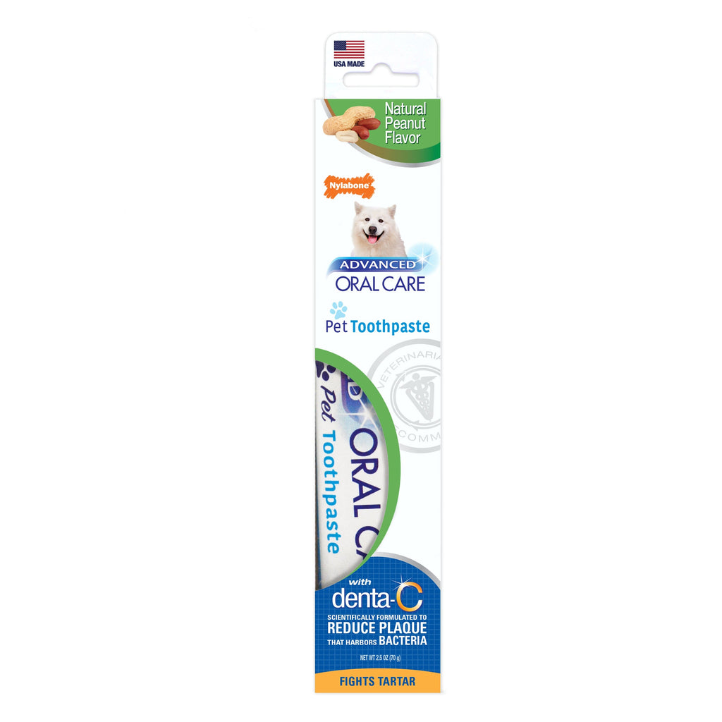 Nylabone Advanced Oral Care Natural Toothpaste Peanut Flavor - 2.5 Oz  