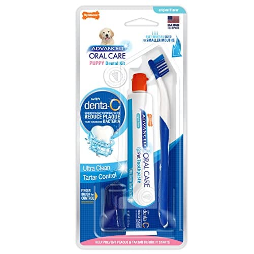 Nylabone Advanced Oral Care Puppy Dental Kit Dog Dental Care - 2.5 Oz  