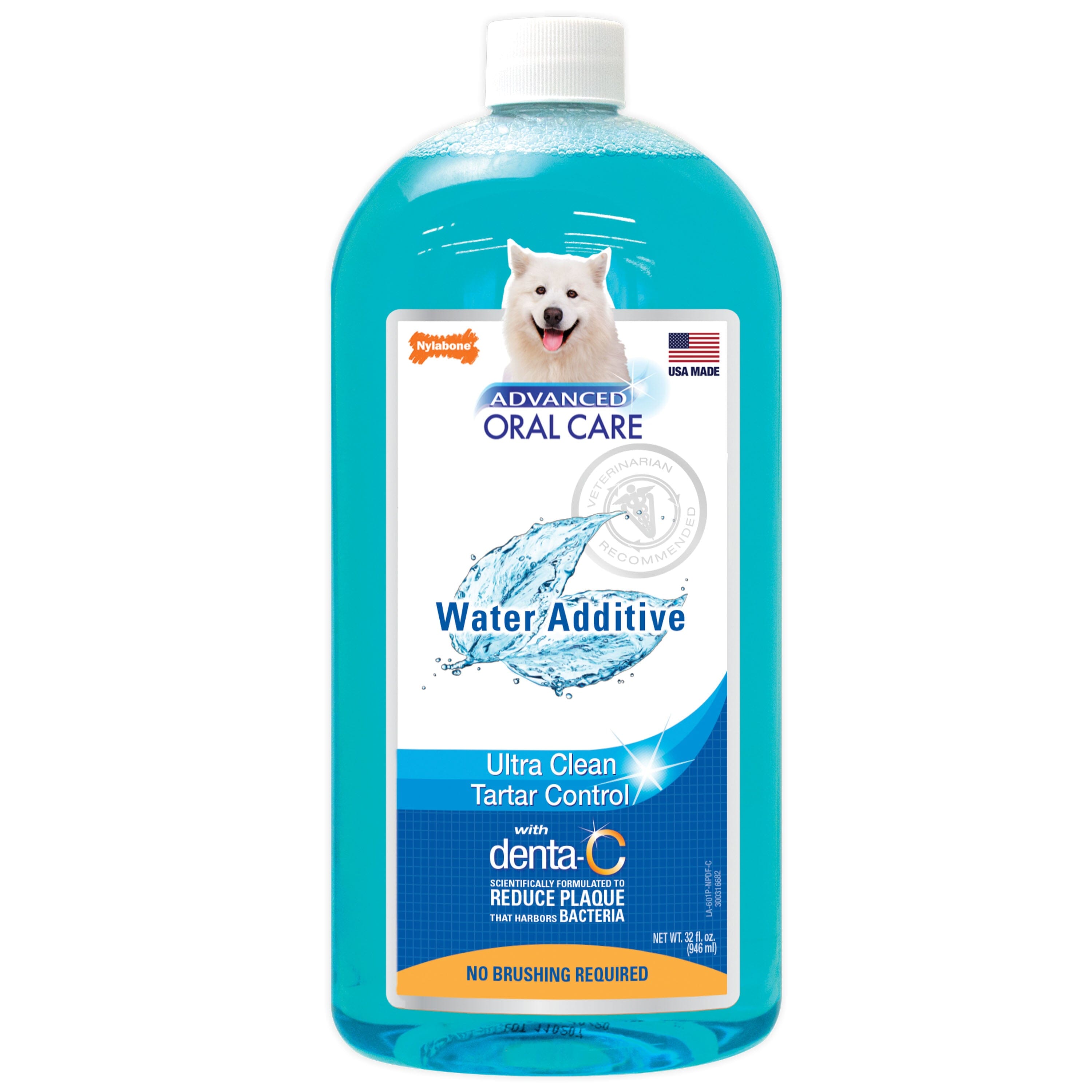 Nylabone Advanced Oral Care Water Additive for Dogs - Liquid Tartar Remover Original - 32 Oz.  