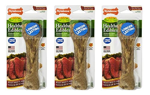 Nylabone Healthy Edibles Natural Chew Dog Biscuits Treats - Roast Beef - Souper  