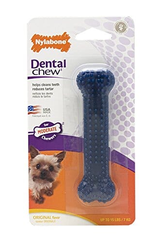 Nylabone Moderate Chew Dental Dog Bone - Chicken - Petite  