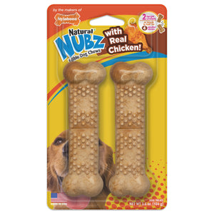 Nylabone Natural Nubz Chicken Dog Treats 2 count - Large - 30+ Ibs.