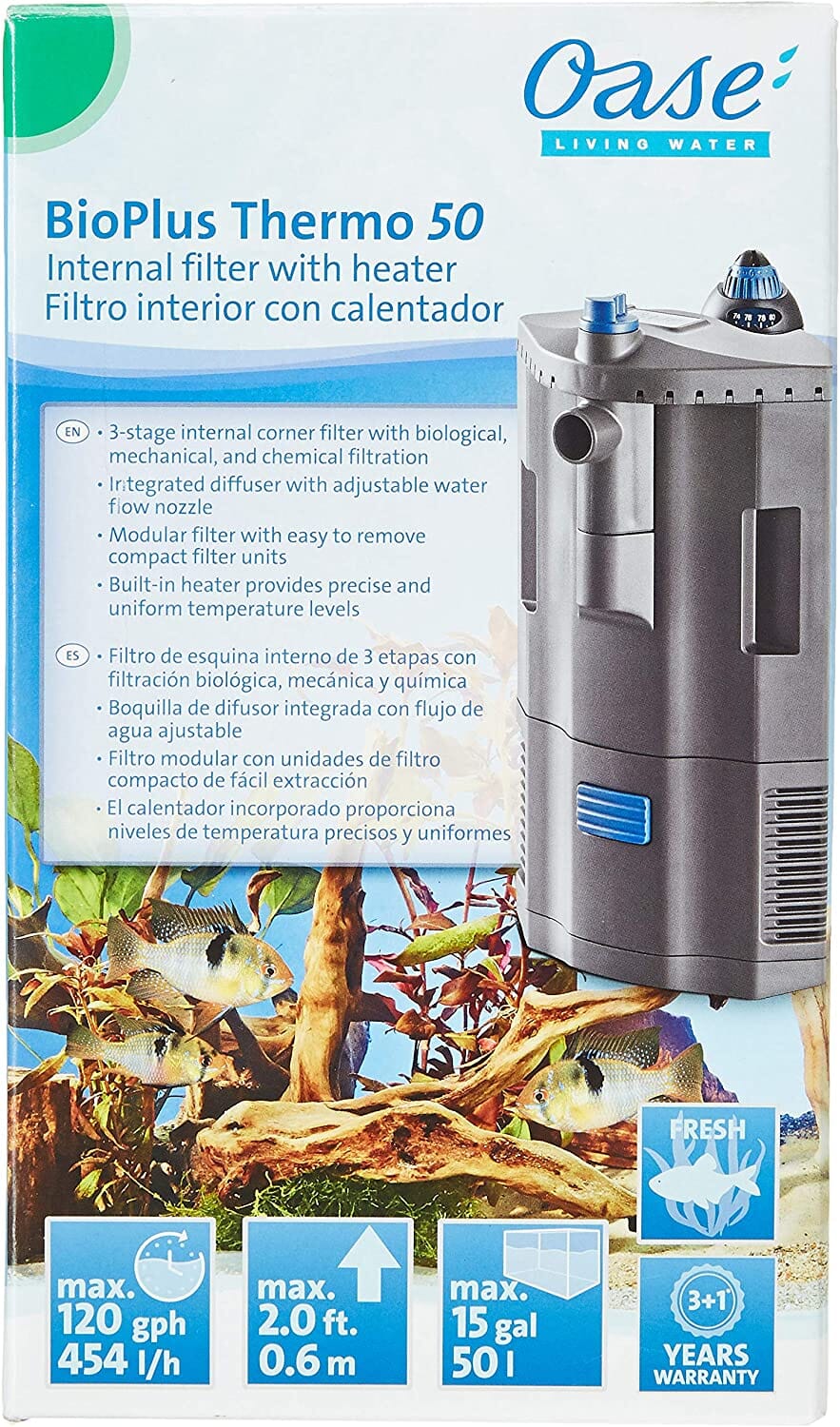 Oase Bioplus Thermo 50 Internal Aquarium Filters - 15 Gal  
