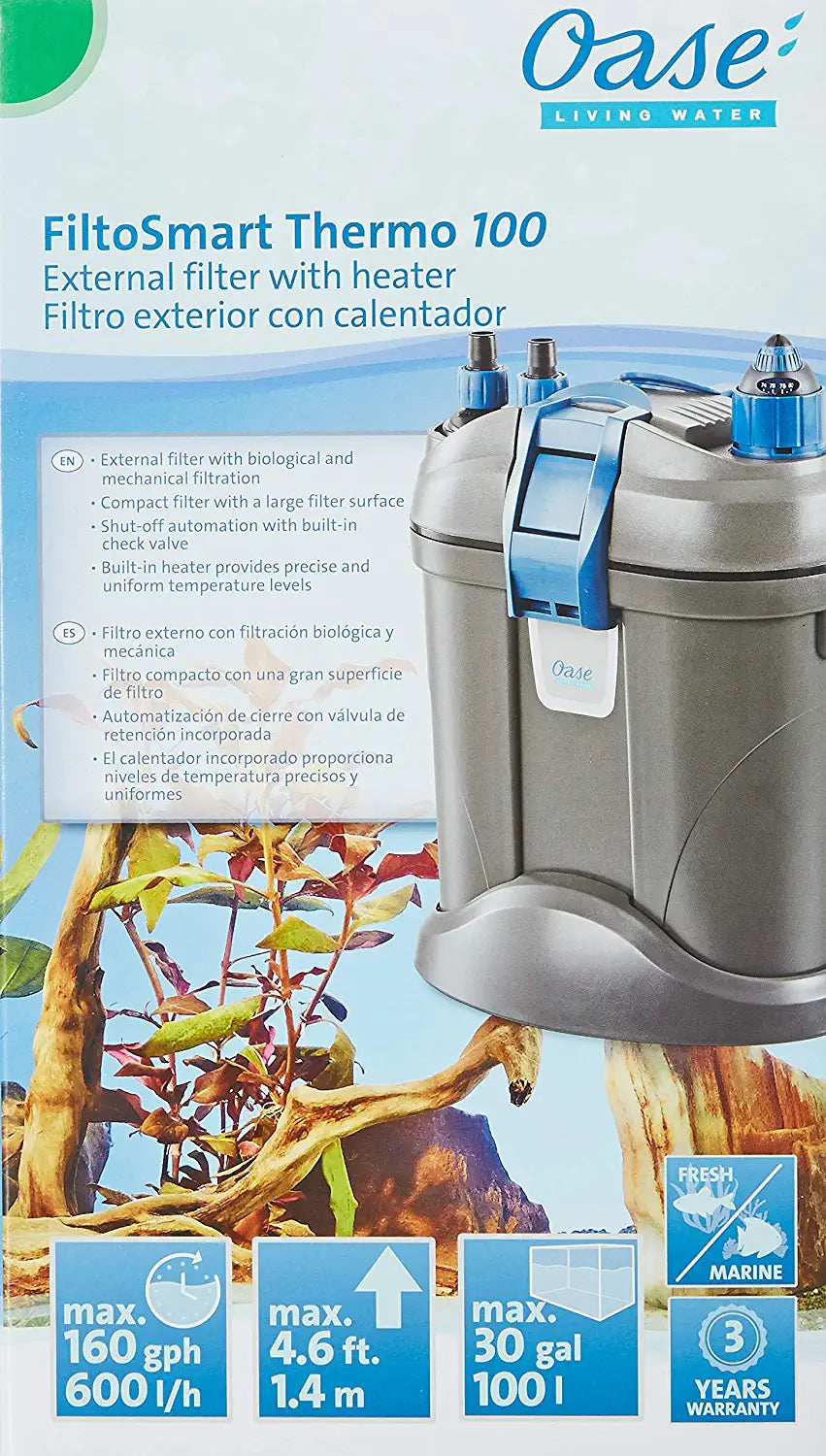 Oase Filtosmart Thermo 100 External Aquarium Filter - 30 Gal  