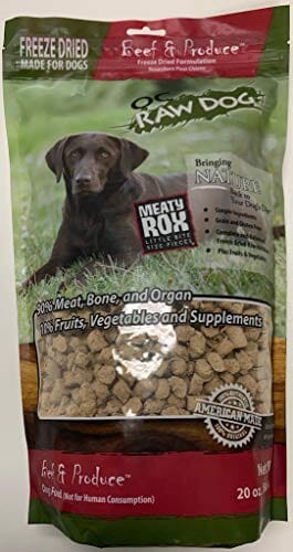 OC RAW Beef & Produce Meaty Rox Freeze-Dried Dog Treats - 20 Oz  