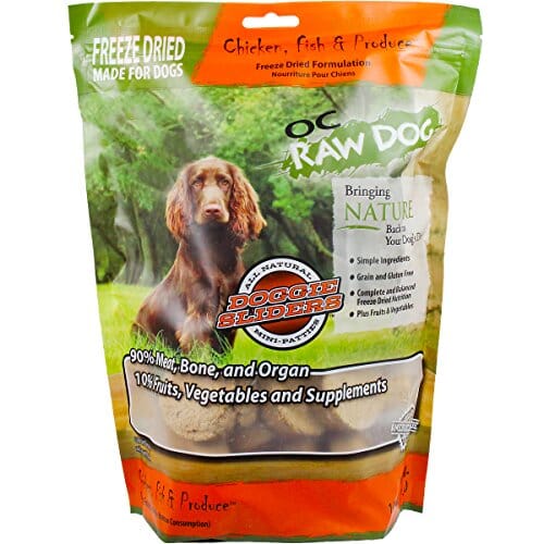 OC RAW Chicken, Fish & Produce Sliders Freeze-Dried Dog Treats - 14 Oz  