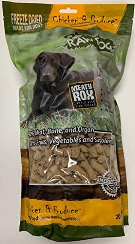 OC RAW Chicken & Produce Meaty Rox Freeze-Dried Dog Treats - 20 Oz  