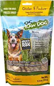 OC RAW Chicken & Produce Meaty Rox Freeze-Dried Dog Treats - 5.5 Oz  