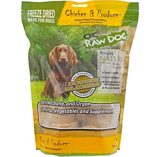 OC RAW Chicken & Produce Sliders Freeze-Dried Dog Treats - 14 Oz  