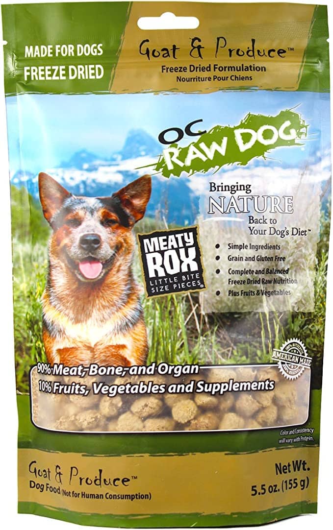 OC RAW Goat & Produce Meaty Rox Freeze-Dried Dog Treats - 5.5 Oz  