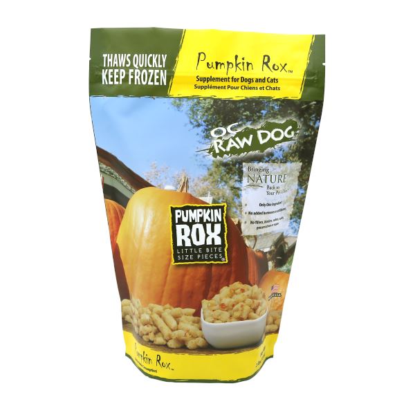 OC Raw Pumpkin Rox Freeze-Dried Cat and Dog Supplemental Treats - 5.5 Oz Bag  