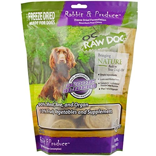 OC RAW Rabbit & Produce Sliders Freeze-Dried Dog Treats - 14 Oz