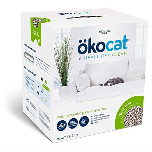 Okocat Dust Free Non-Clumping Paper Pellet Cat Litter - 12.3 Lbs  