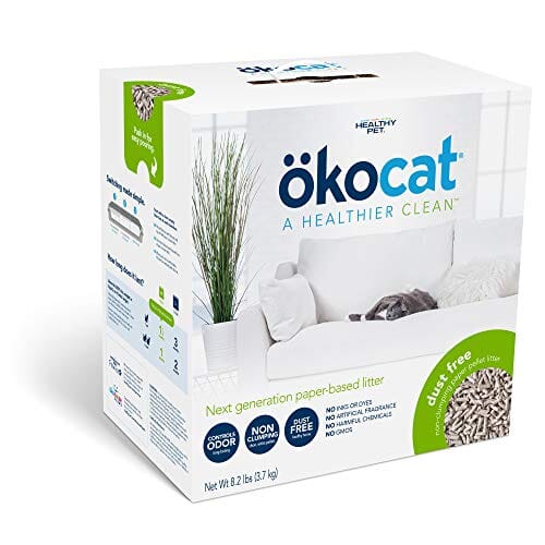 Okocat Dust Free Non-Clumping Paper Pellet Cat Litter -- 8.2 Lbs  