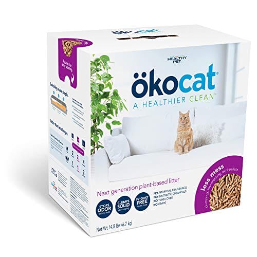 Okocat Less Mess Low-Tracking Mini-Pellets Cat Litter - 14.8 Lbs  