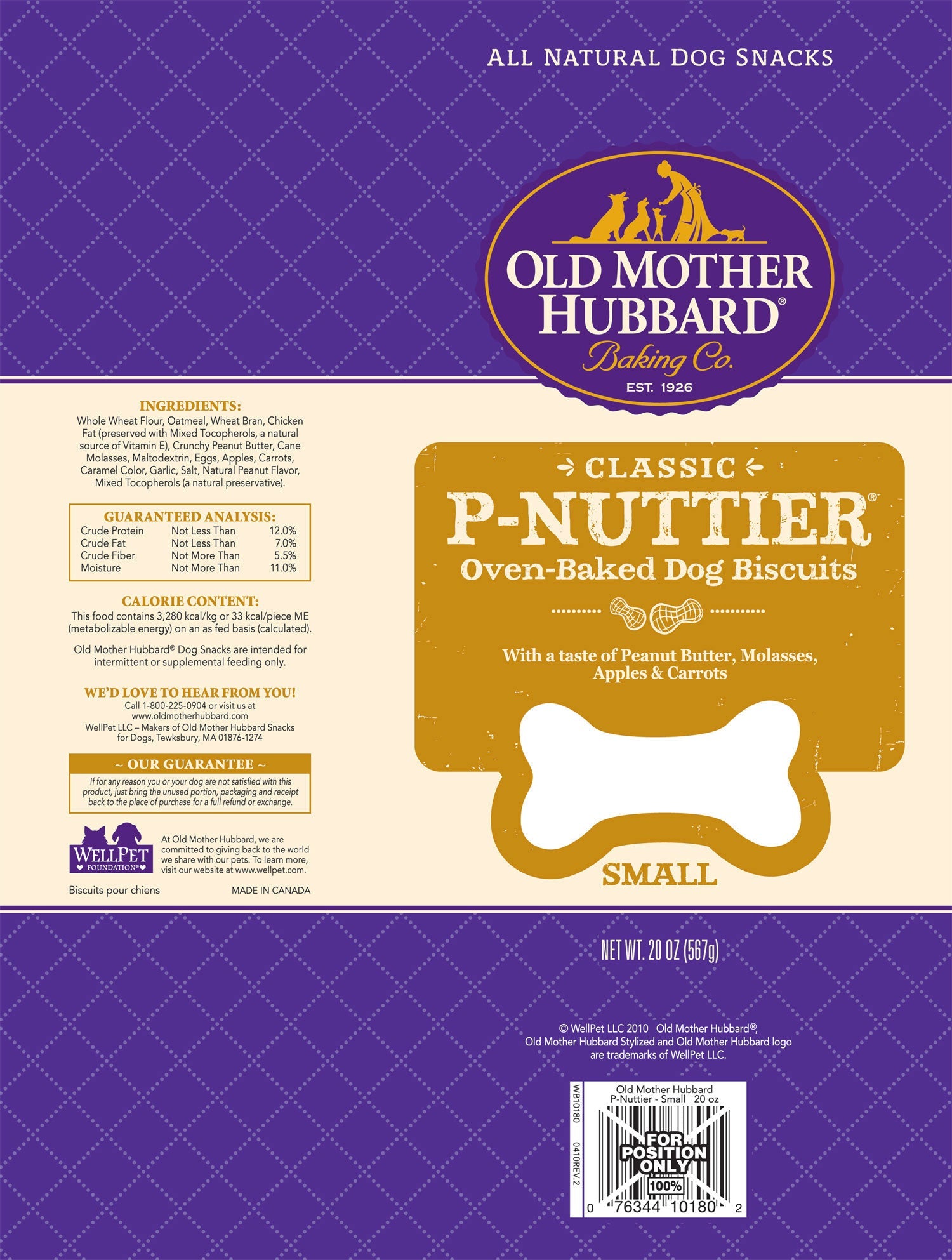 Old Mother Hubbard Crunchy Classic Natural P-Nuttier Small Biscuits Dog Treats  