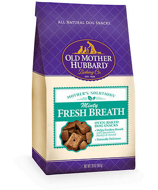 Old Mother Hubbard Mothers Solutions Crunchy Natural Minty Fresh Breath Recipe Biscuits...