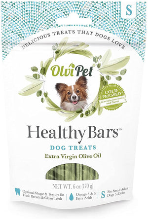 Olvipet Denta Bars Olive Oil Based Bars Small Dental Dog Chews  - 6 oz