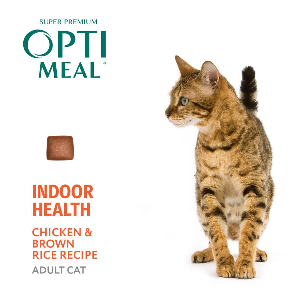 Optimeal Indoor Health Chicken & Brown Rice Recipe Adult Cat Dry Food  