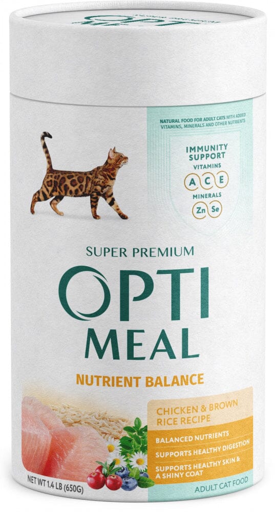 Optimeal Nutrient Balance Chicken & Brown Rice Recipe Adult Cat Dry Food  