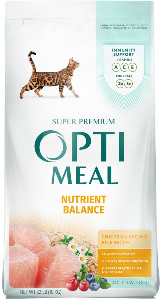Optimeal Nutrient Balance Chicken & Brown Rice Recipe Adult Cat Dry Food