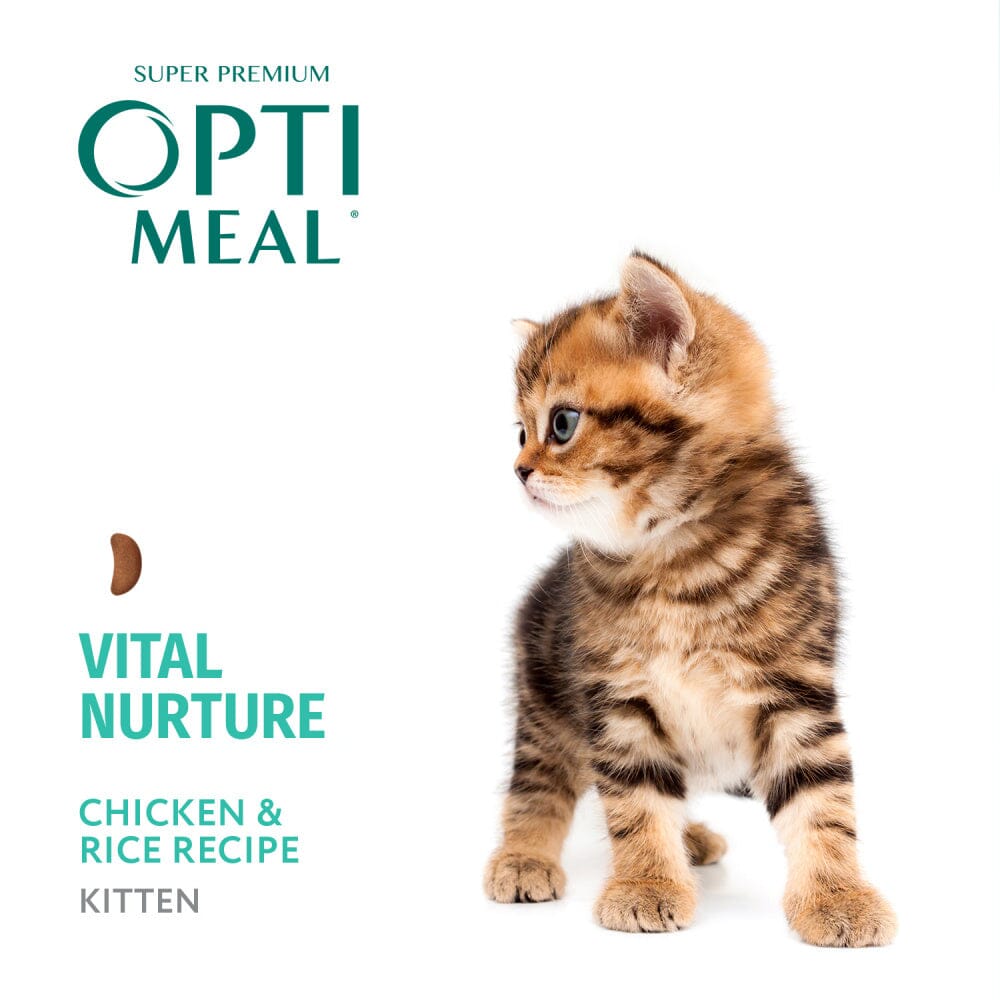 Optimeal Vital Nurture Kitten Chicken & Rice Recipe Dry Cat Food  