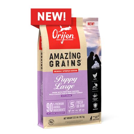 Orijen Amazing Grains Large Breed Puppy Dry Dog Food - 22.5 lb Bag  