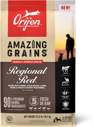 Orijen Amazing Grains Regional Red Dry Dog Food - 22.5 lb Bag