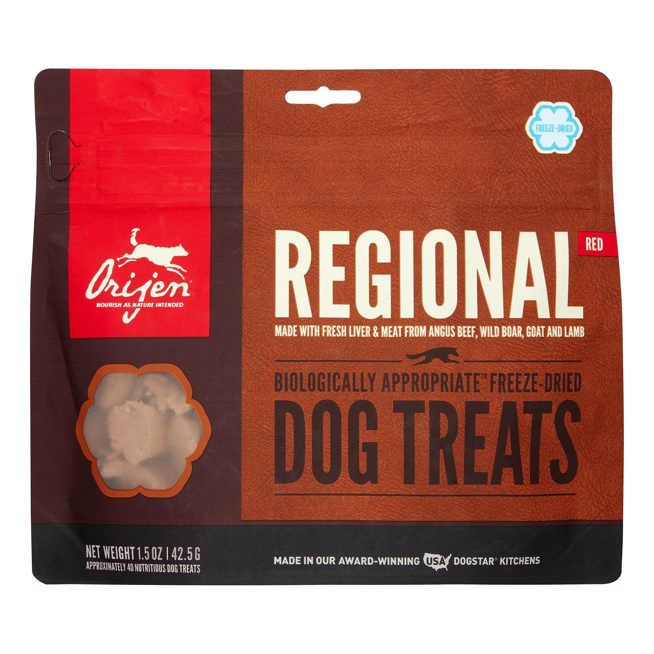 Orijen 'Kentucky Dogstar Chicken' Regional Red Freeze-Dried Dog Treats - 3.25 oz Bag  