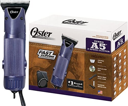 Oster Turbo A5 2-Speed Pet Grooming Clipper - Blue - 4000 Spm  
