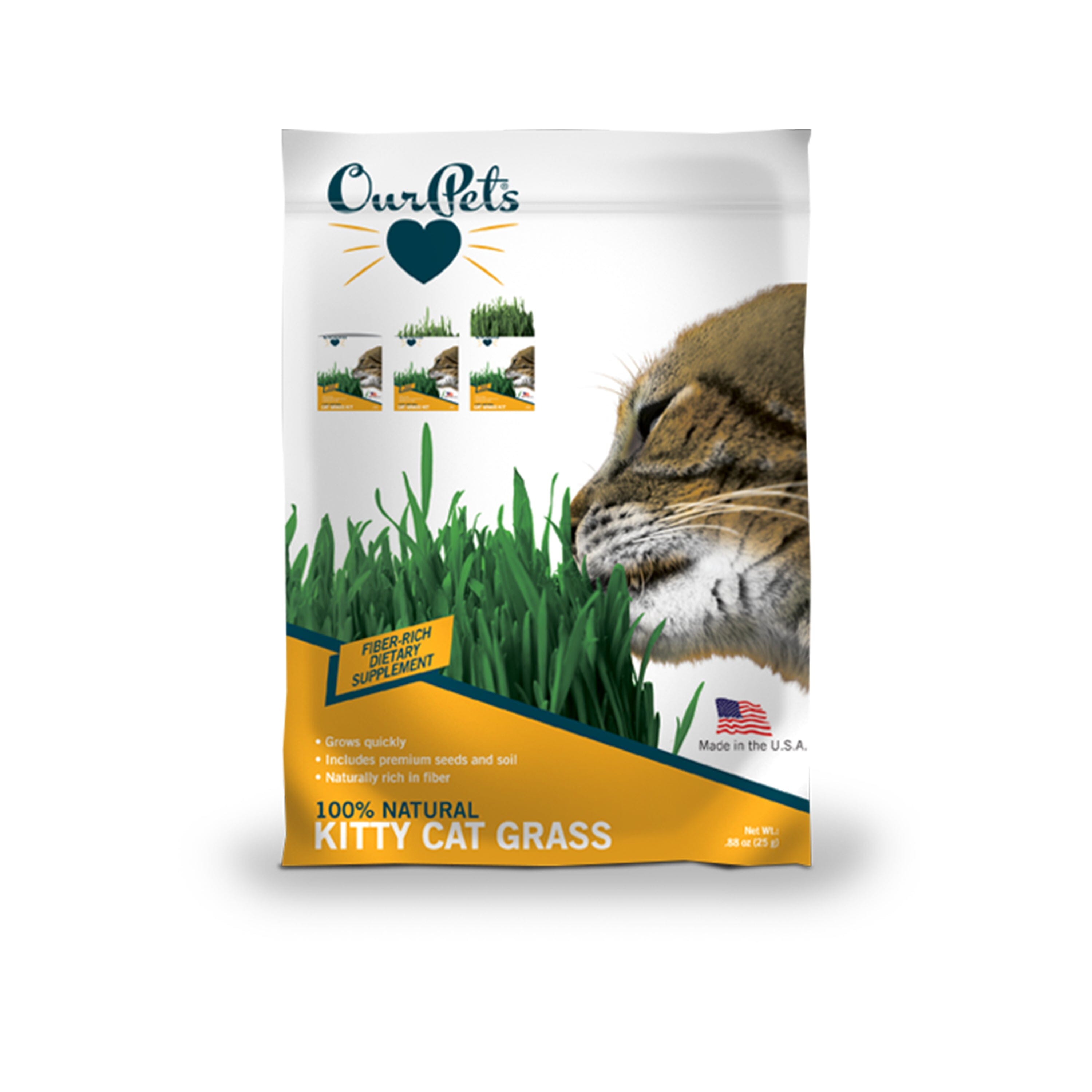 OurPets 100% Natural Kitty Cat Grass - 0.88 Oz  