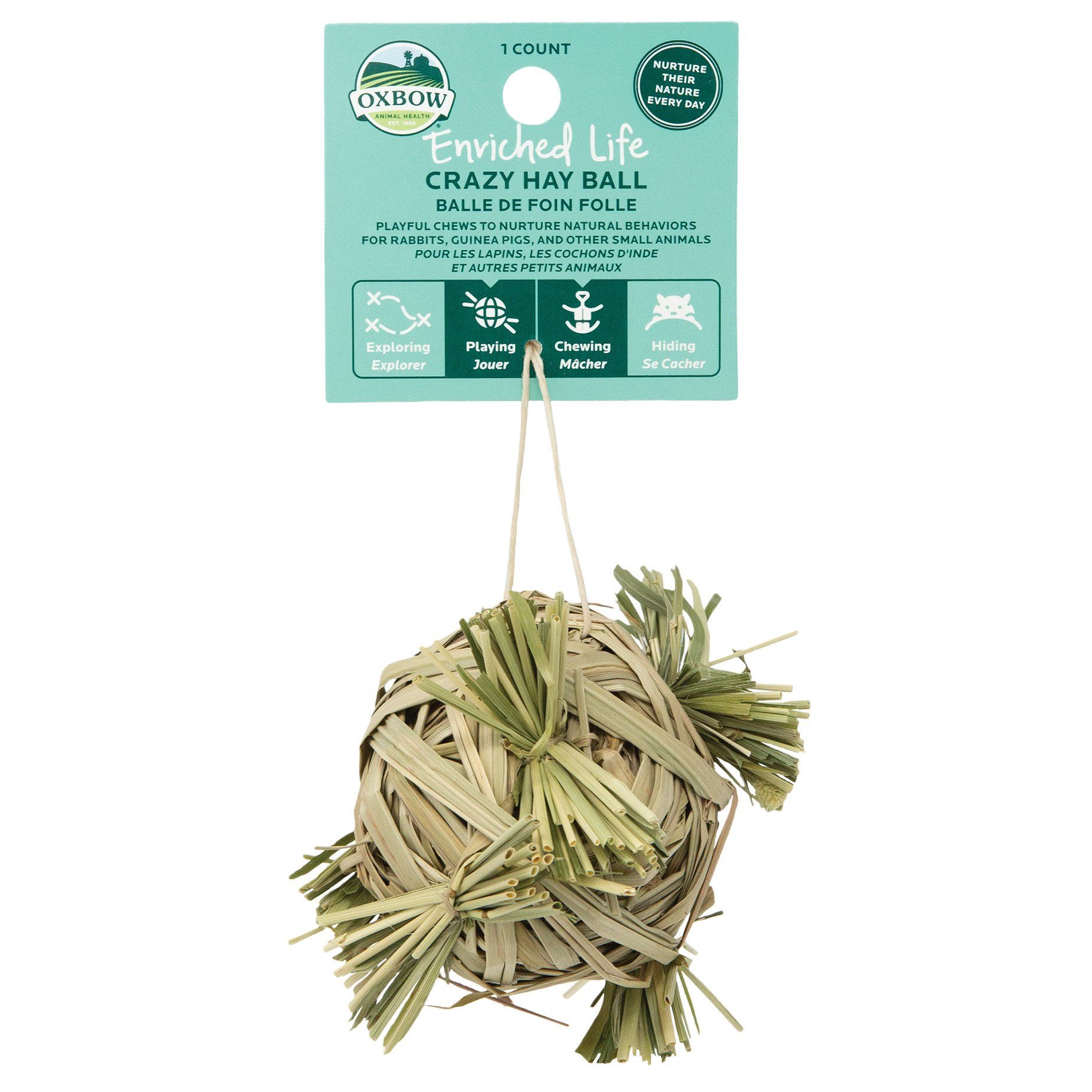 Oxbow Enriched Life Crazy Hay Ball - pack of 3  