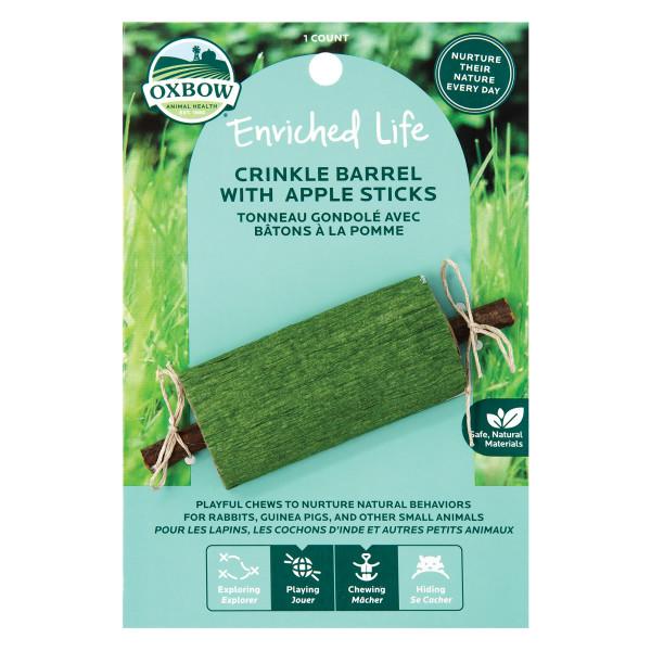 Oxbow Enriched Life Crinkle Barrel with Apple Sticks - pack of 3  