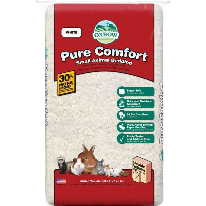 Oxbow Pure Comfort White Small Animal Paper Bedding - 36 L Bag