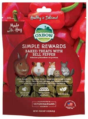 Oxbow Simple Rewards Baked Treats with Bell Pepper - 2 oz Bag