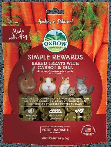 Oxbow Simple Rewards Baked Treats with Carrot & Dill - 2 oz Bag  