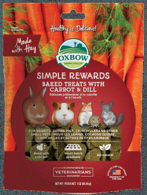 Oxbow Simple Rewards Baked Treats with Carrot & Dill - 2 oz Bag