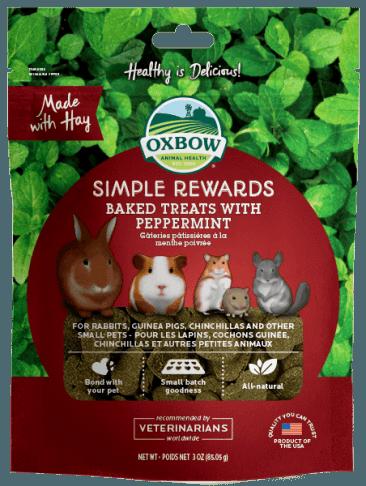 Oxbow Simple Rewards Baked Treats with Peppermint - 3 oz Bag  
