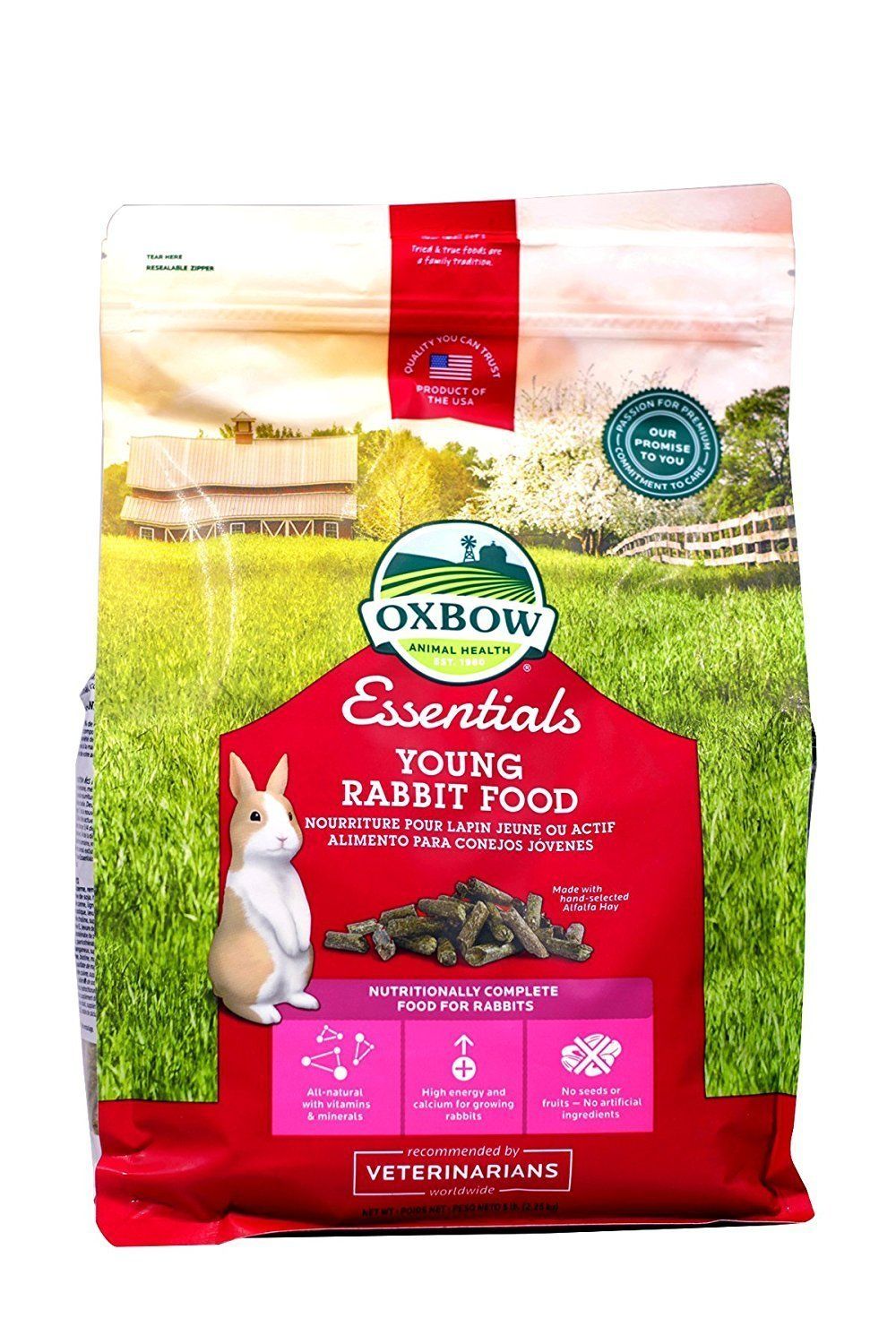 Oxbow Young Rabbit Essentials Small Animal Food - 5 lb Bag  