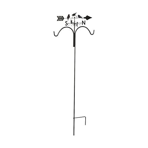 Panacea Products Weathervane Perching Birds Shepherd Book Wild Bird Accessories - Black - 78 In - 4 Pack  