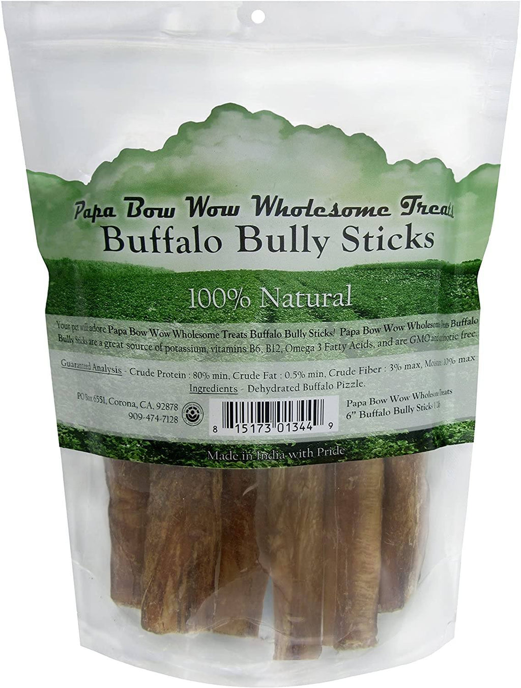 Papa Bow Wow Bully Stix Dog Bully Sticks - 6 Inch - 1 lb  