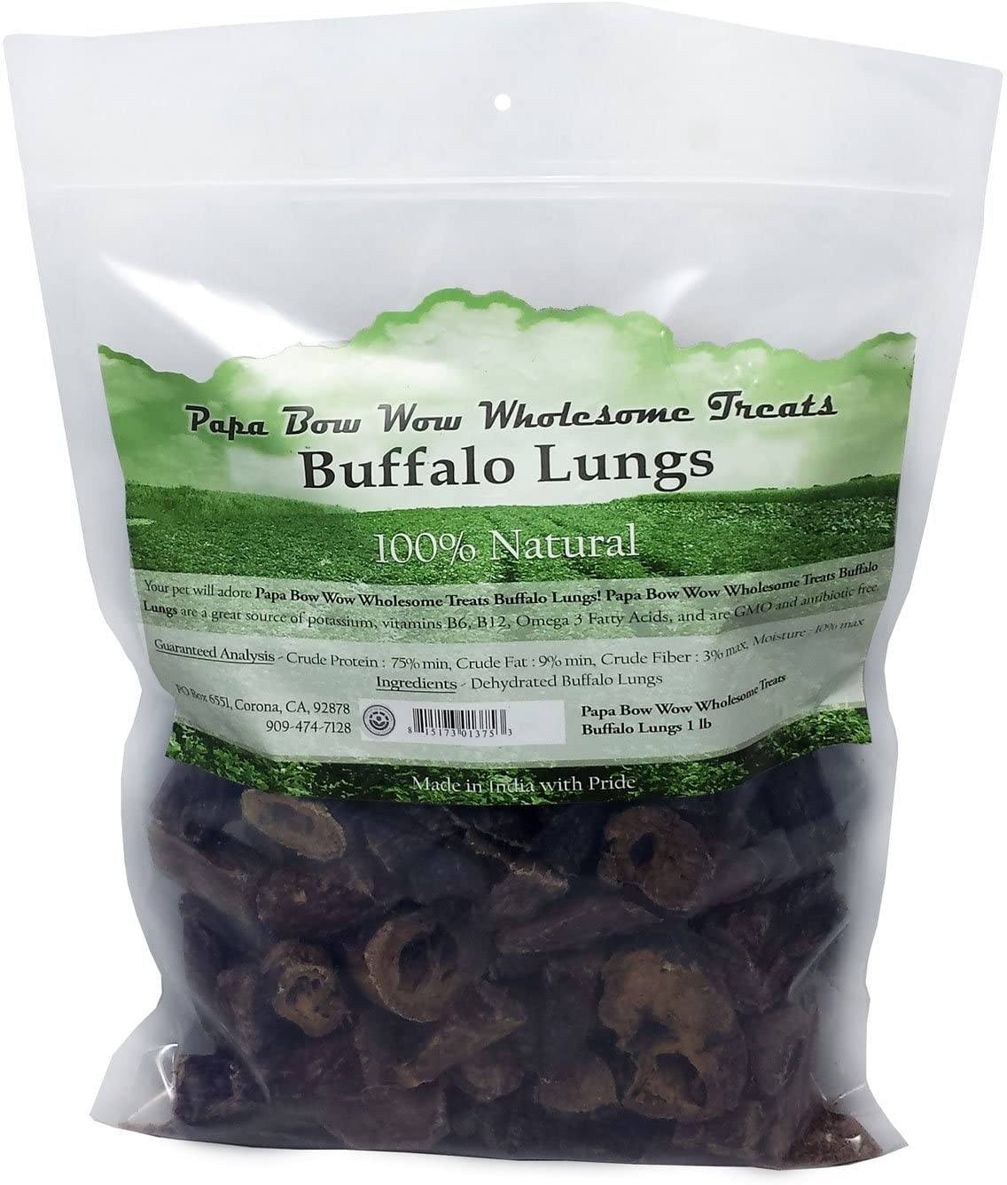 Papa Bow Wow Lungs Dog Treats and Natural Chews - 1 lb  