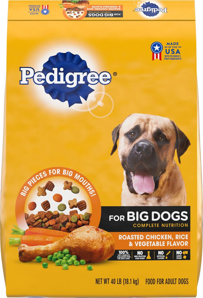 Pedigree Adult Big Dog Complete Nutrition Chicken Dry Dog Food - 40 lb Bag