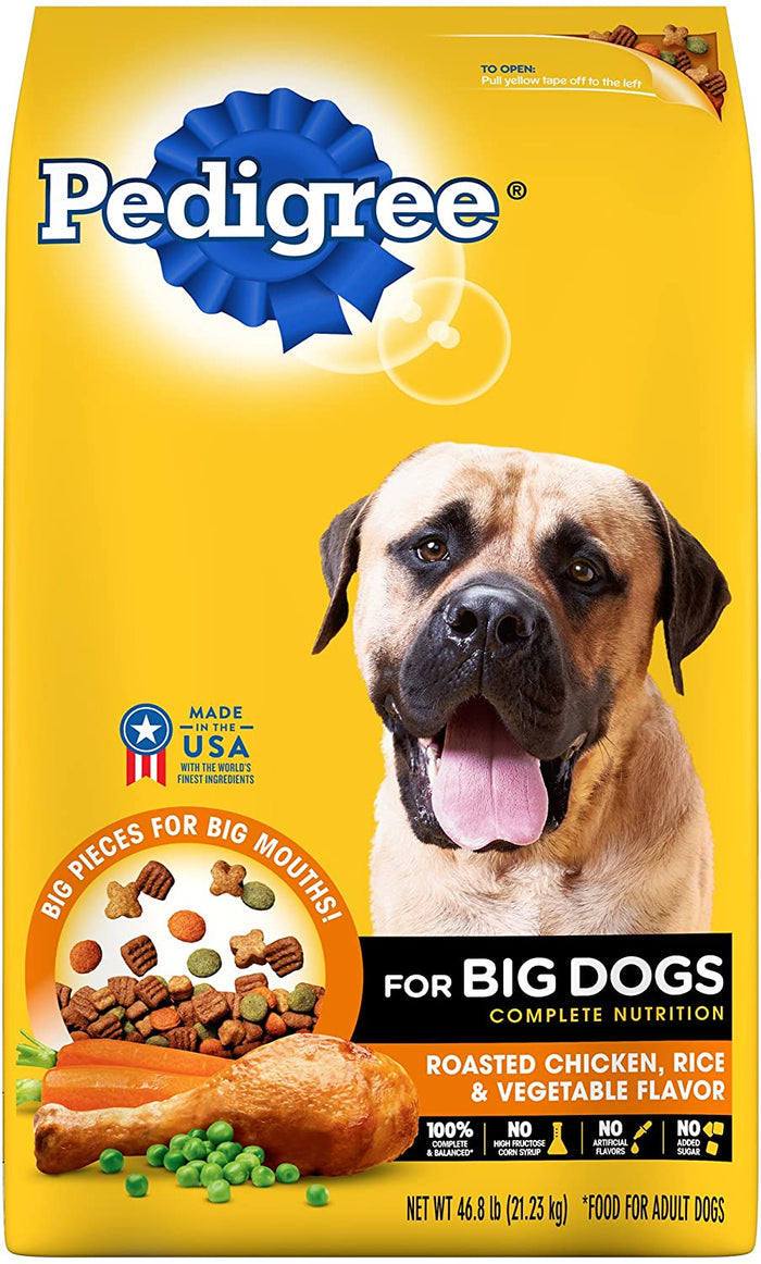 Pedigree Adult Big Dog Complete Nutrition Roasted Chicken and Rice Dry Dog Food - 46.8 ...