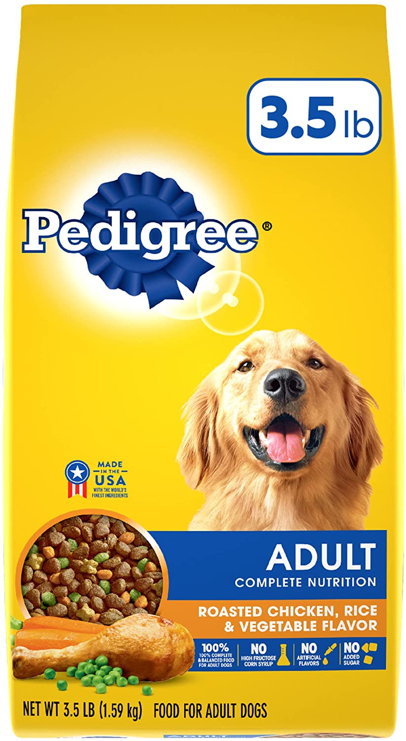 Pedigree Adult Complete Nutrition Roasted Chicken Rice and Vegetables Dry Dog Food - 3.5 lb Bag  