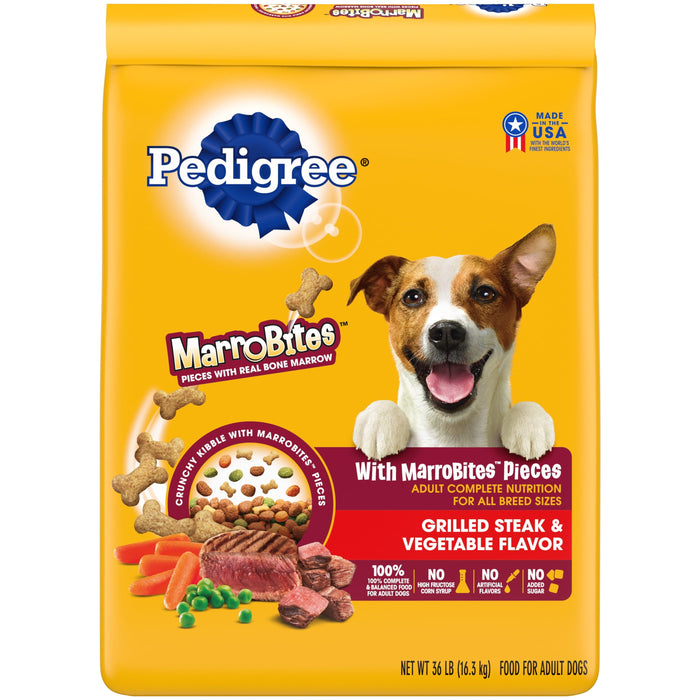 Pedigree Adult Dog Marrobites Pieces with Real Marrow Dry Dog Food - 36 lb Bag