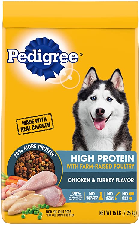 Pedigree Adult High Protein Complete and Balanced Chicken and Turkey Dry Dog Food - 16 ...