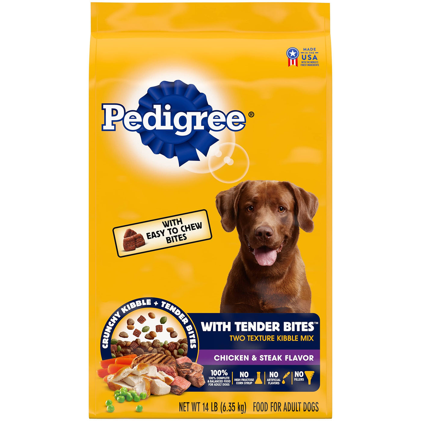 6 pack) PEDIGREE Complete Nutrition Grilled Steak & Vegetable Dry Dog Food  for Adult Dog, 18 lb. Bag - Walmart.com