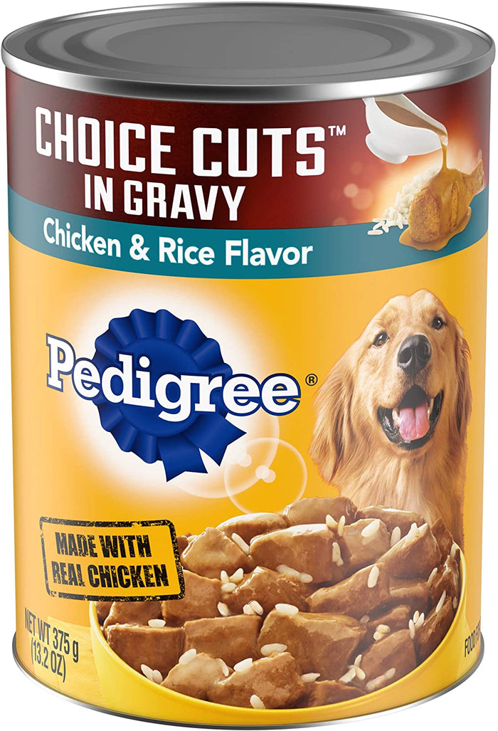 Pedigree Choice Cuts with Chicken and Rice Canned Dog Food - 13.2 oz - Case of 12