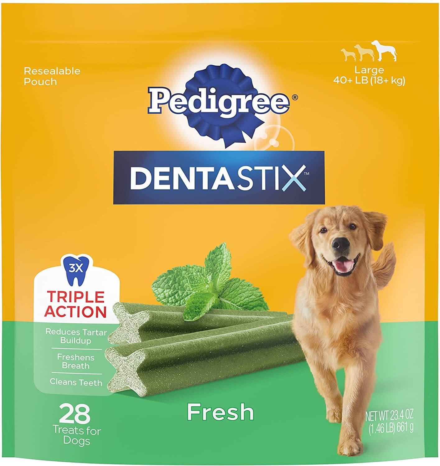 Pedigree Dentastix Fresh Large  Dog Dental Chew Treats - 1.46 lb - 28 Count  